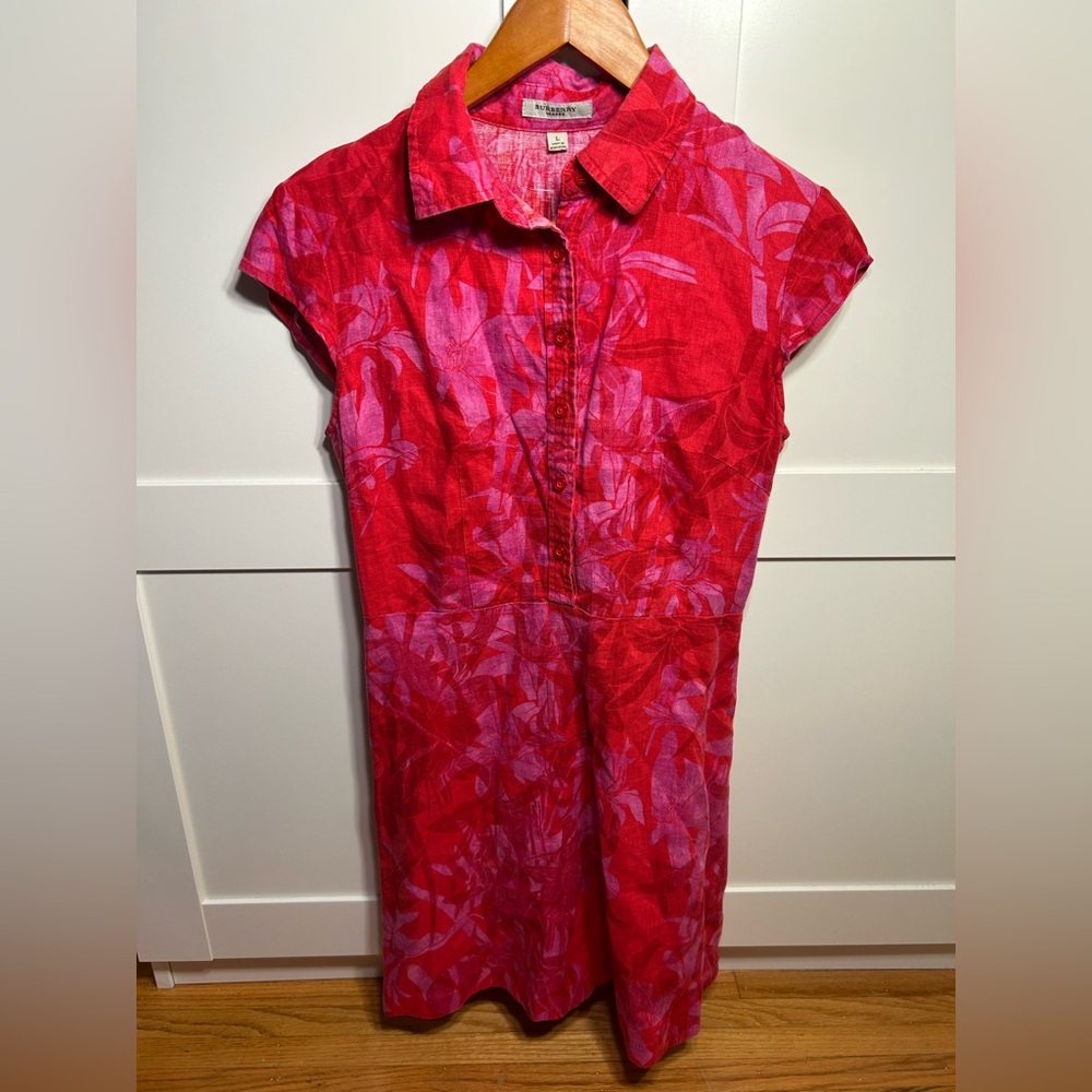 Burberry vintage cotton floral dress size x small - Picture 2 of 5